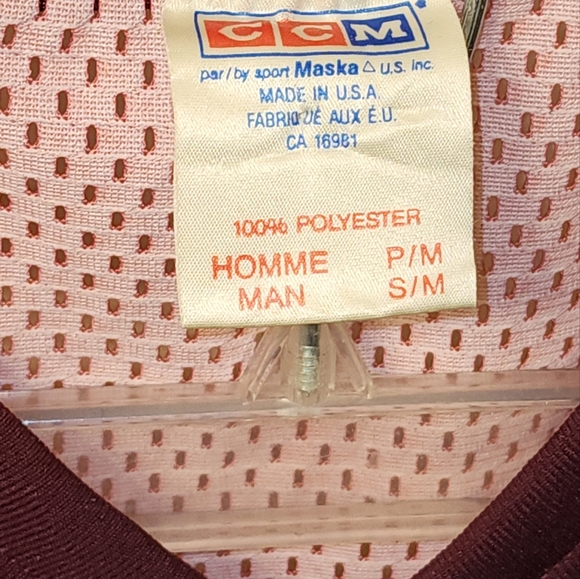 Vtg Washington Redskins Jersey Double-Sided Big Graphic by CCM Men's S/M - Picture 2 of 4